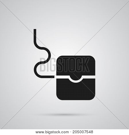 Vector Halitosis Element In Trendy Style.  Isolated Floss Icon Symbol On Clean Background.