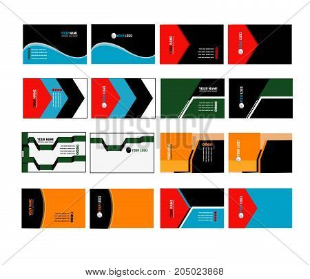 Stylish Business card template design collection vector