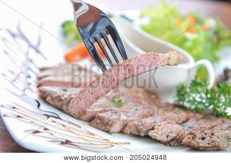 juicy steak medium rare beef for dinner