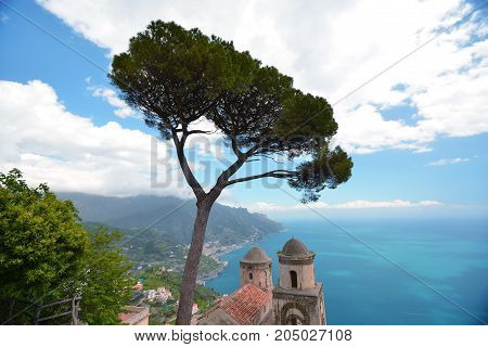 Ravelo Resort City At Amalfi Coast In Southern Italy