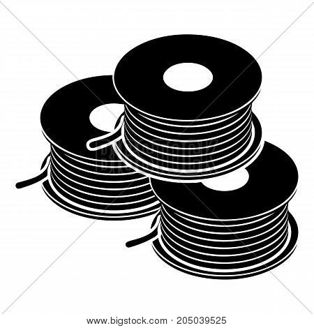 Coil for d printer icon. Simple illustration of coil for d printer vector icon for web design isolated on white background