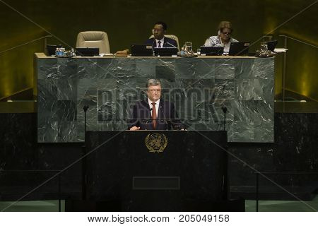 President Of Ukraine Petro Poroshenko In Un General Assembly