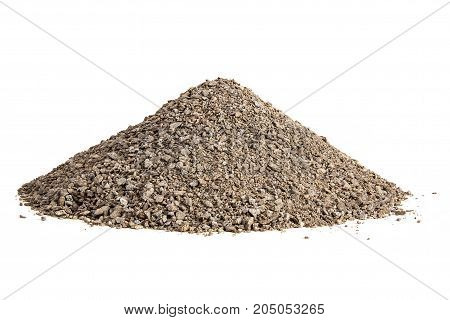 Breakstone (Сrushed stone) screenings on white background
