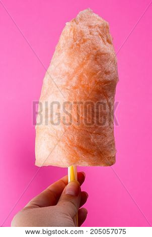 Cotton Candy Miniature on the pink background