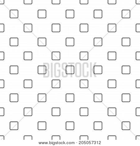 Seamless abstract black and white rounded square pattern background design - halftone geometrical vector illustration