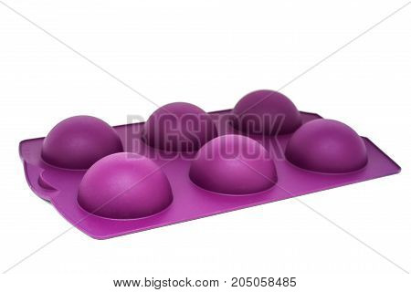Close up modern silicon baking dish isolated on a white background