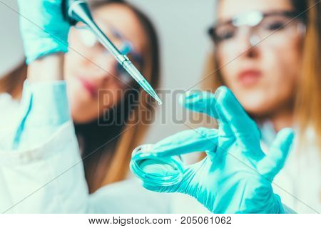 Life Science Research, Toned Image, Two Women