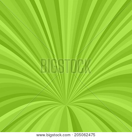 Curved ray burst background - vector graphic design from curved stripes in green tones