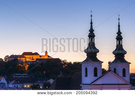 Spilberk castle as seen from the town hall tower.