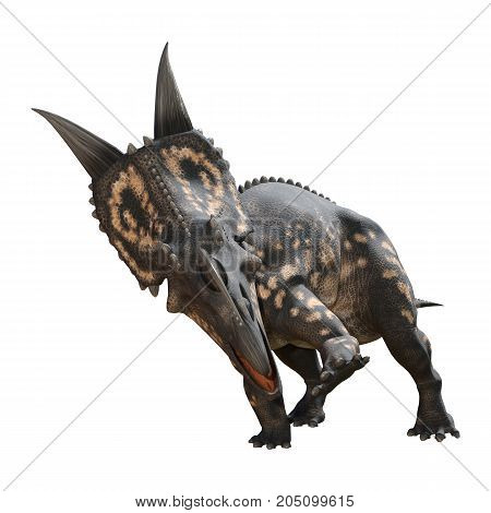 3D Rendering Dinosaur Einiosaurus On White