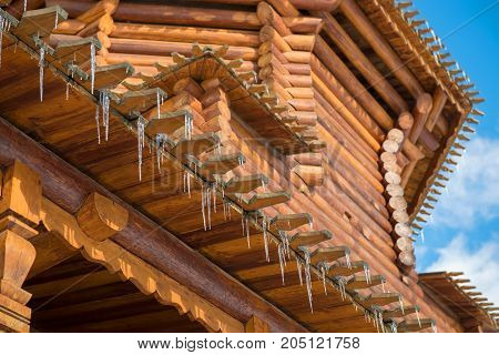 Temple of St. Sergius of Radonezh at the waterfall gremyachiy key. Svyatogorye. Moscow region village Vzglyadnevo