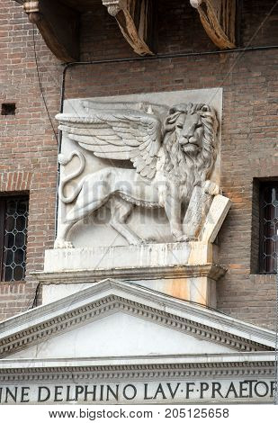 Verona - Piazza dei Signori is the civic and political heart of Verona Italy