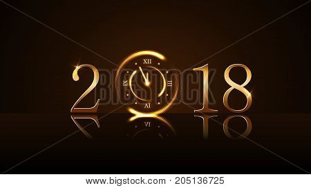 Happy New Year Background Gold