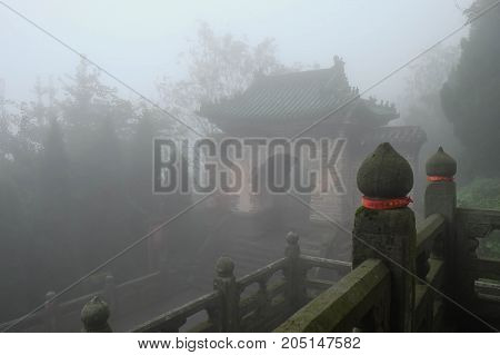 Many Taoist monasteries to be found thereIt's world heritate and famous in one of China. This here have a good weather somethime it a lot of the fog. And here is somewhere in Wudang temple area.