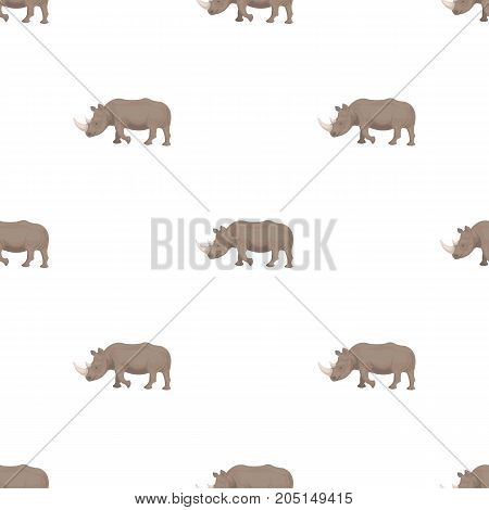 A large Indian rhinoceros. A wild animal, a rhinoceros single icon in cartoon style vector symbol stock illustration .