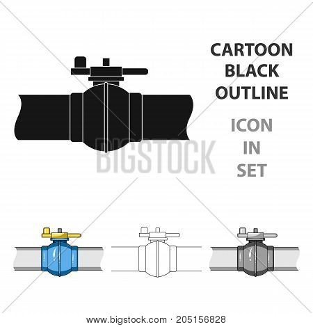 Pipeline shutter.Oil single icon in cartoon style vector symbol stock illustration .