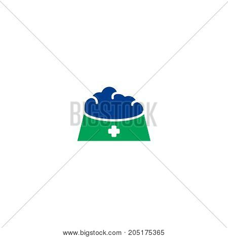 Pet food flat icon. Single high quality symbol of line vet vector for web design or mobile app. Color sign of veterinary for design logo. Single pictogram on white background