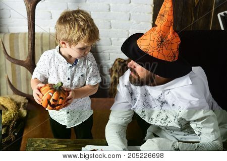 Witcher And Little Magician Make Halloween Decor