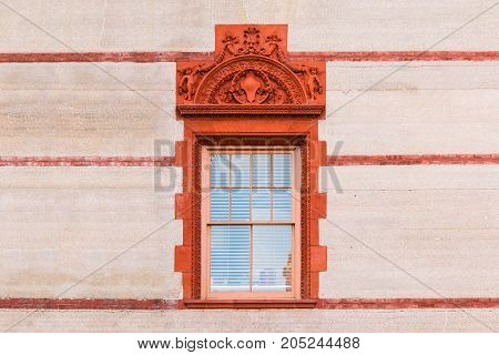 Windows on facade of Flagler College front view Saint Augustine USA
