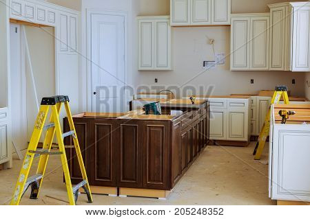 Interior Design Construction Of A Kitchen With Cooker Extractor
