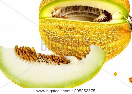Melon Isolated On White Clipping Path