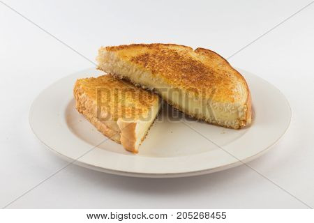 Hot Cheese With Toasted Bread.