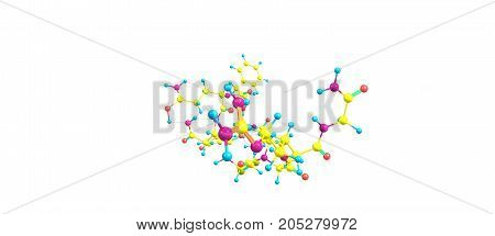 Desmopressin Molecular Structure Isolated On White