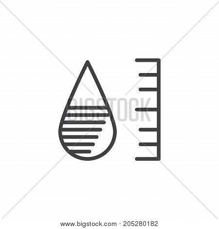 Hygrometer line icon, outline vector sign, linear style pictogram isolated on white. Symbol, logo illustration. Editable stroke