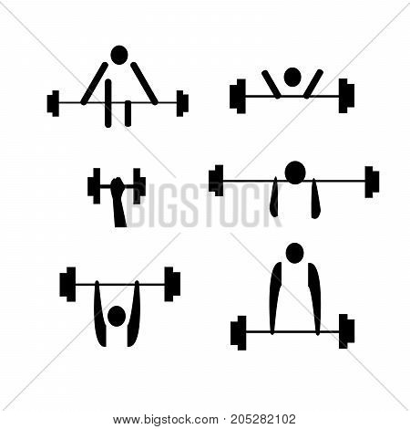 Collection of Illustration gym fitness design vector