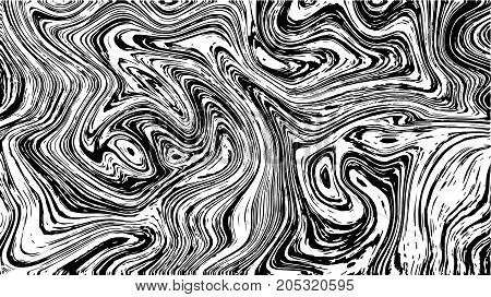Abstract background. Ink marbling textures.Black and White Hand drawn marble illustrations, ebru aqua paper and silk prints. Traditional Turkish ebru technique. Painting on water