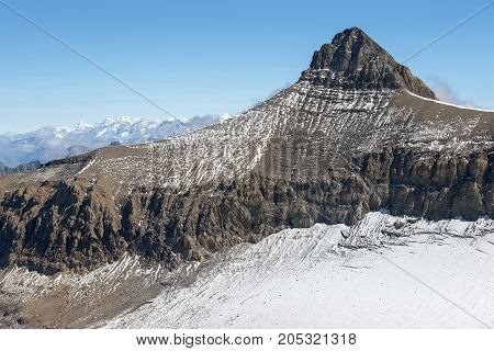 peak of the Oldenhorn mountain in the western Bernese Alps in Switzerland