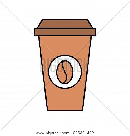 paper coffee cup disposable takeaway beverage vector illustration