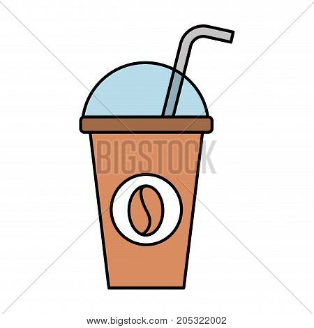 paper coffee cup disposable takeaway beverage vector illustration