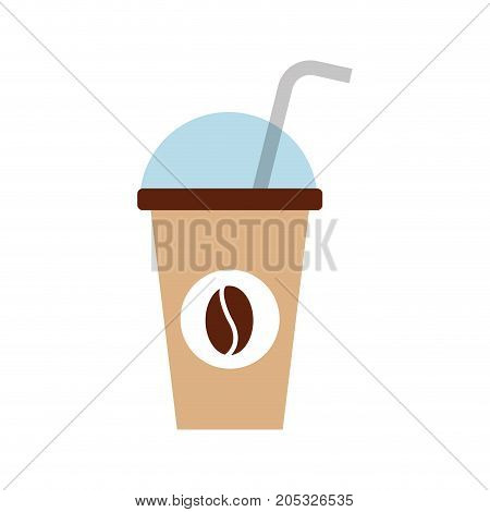 paper coffee cup disposable takeaway beverage vector illustration