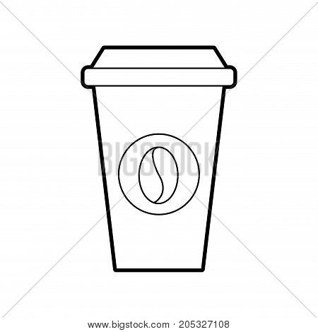 paper coffee cup disposable takeaway beverage vector illustration