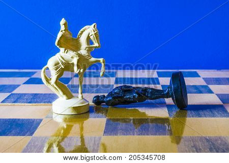 Chess On Black Background.