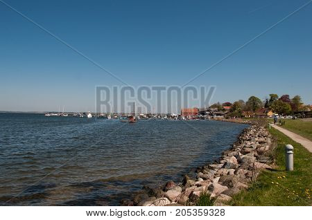 coastline of Presto in Denmark on a sunny day