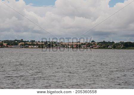 Village Of Hoerby Along Holbaek Fjord In Denmark