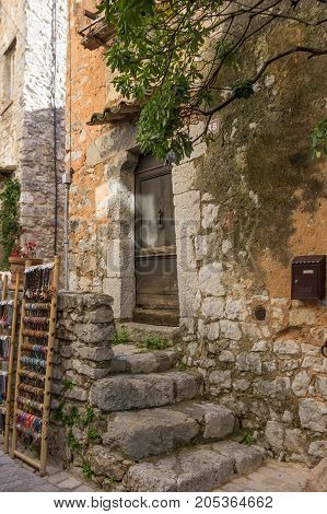 Street of Tourrettes-sur-Loup a medieval village in the Alpes-Maritimes department in southeastern France