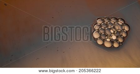 Colorful Water Bubles On Water As Background