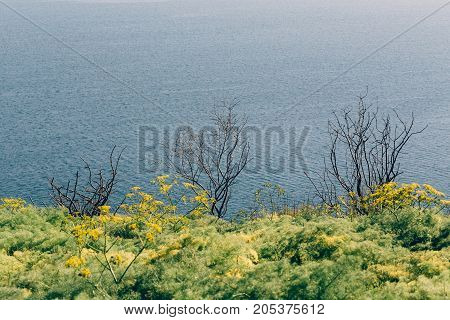 Lake Sevan, Armenia. horizontal shot in the afternoon