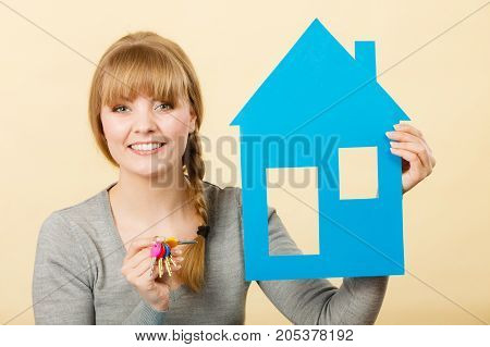 Young Blonde Lady With Bunch Of Keys.