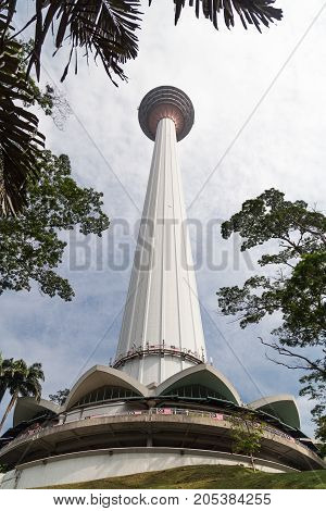 Kuala Lumpur,  Malaysia, September 16, 2017: Kl Tower Is The Seventh-tallest Tower In The World By P
