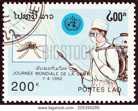 LAOS - CIRCA 1992: A stamp printed in Laos from the 