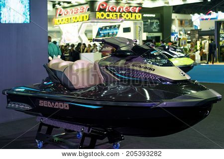 Bangkok Motor show Thailand - April 062017 : SEADOO motor show booth.