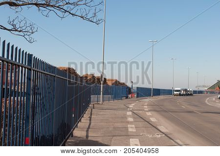 Terror Protection Fence At Nykoebing F Harbor