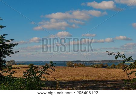 A Field On Island Of Bogoe In Denmark