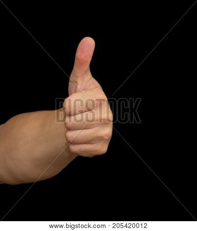 hand on a black background . Photo of an abstract texture