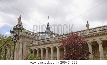 Paris; France- May 01; 2017:The Grand Palace is a majestic architectural building in the style of bos-ar. It is known as a cultural and exhibition center.
