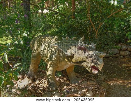 Kemer;Turkey- September 06; 2017: Monoclonius- Cretaceous /74 million years ago. In the Dinopark
